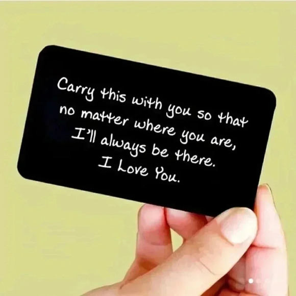 Thin Metal Inspirational Wallet Card - Picture 2 of 3